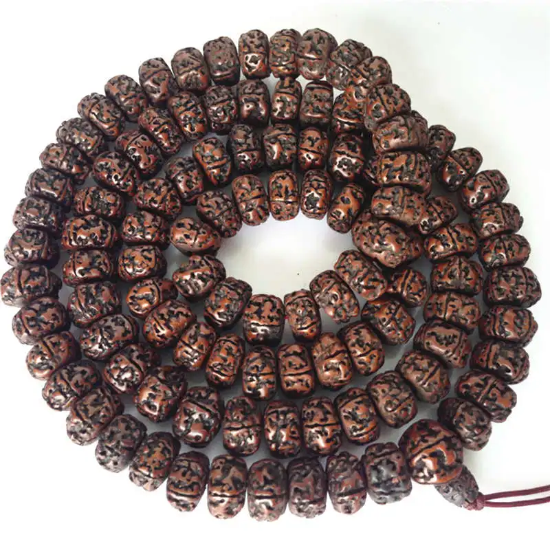 Тибетский буддийский мала 108 масляные большие бусины Бодхи Rudraksha Mala 16 18 мм для мужчин BRO575|Энергетические