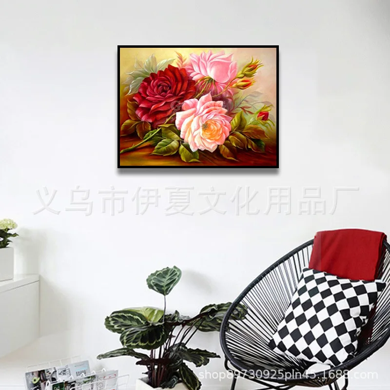

DIY Digital Oil Painting a Generation of Fat Decorative Painting DIY Scenery Cross Border Frameless Wholesale Flower Painting 40