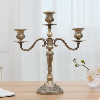 

Romantic Wedding Candle Holders Gold Dinner Table Vintage Candle Holder Pillar Nordic Style Porta Velas Decoration AE50ZT