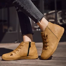 Горячая распродажа; Зимние ботильоны для влюбленных; модные короткие ботинки из искусственной кожи для мужчин и женщин; ботинки унисекс; зимняя обувь в стиле ретро; большие размеры