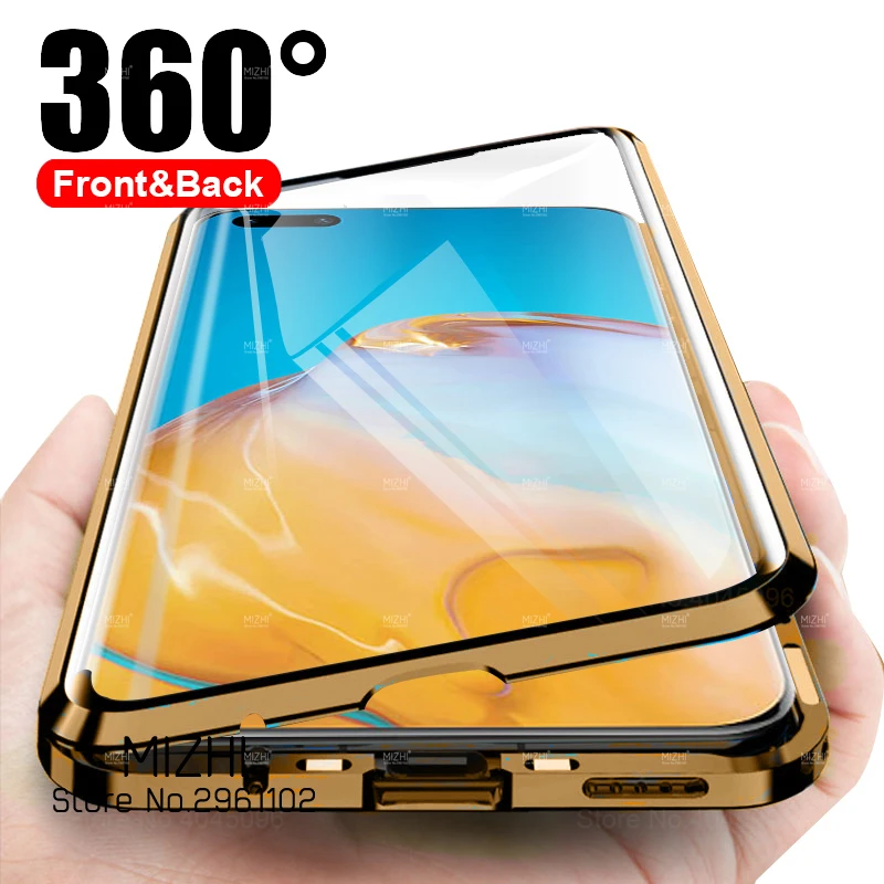 Чехол книжка с магнитной адсорбцией 360 градусов для Huawei P40 Pro Lite P 40 Light P40Pro P40Lite