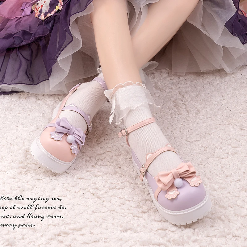 Kawaii Mori Girl Shoes Gothic Lolita Palace Mow Janpaese Womens Student Shoes#15 