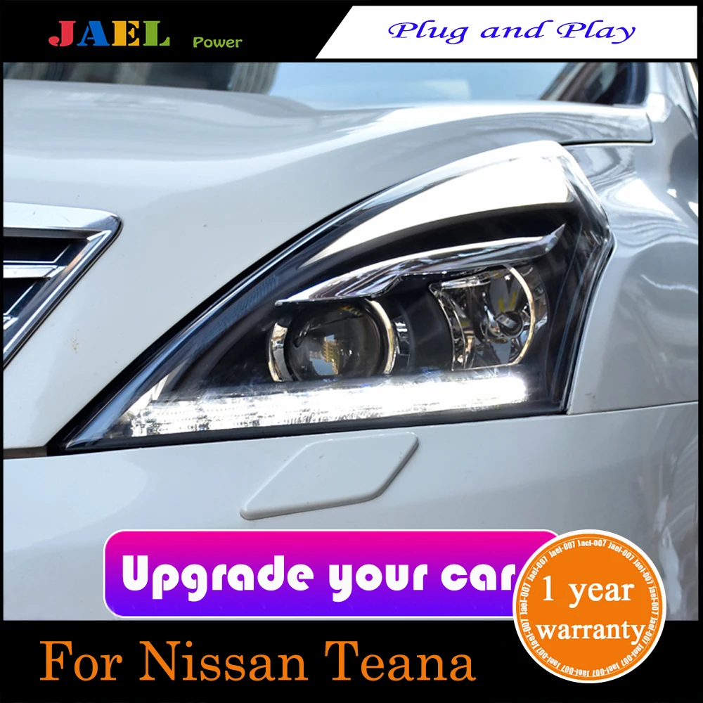 Светодиодный фонарь для Nissan Teana 2009-2012Year светодиодные фары DRL ходовые огни Биксеноновые противотуманные фары