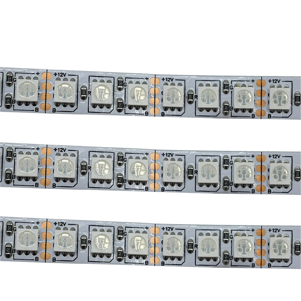 SMD 5050 одноцветная/RGB Светодиодная лента 2 м 3M 5 м DC 12 В рассеянный 120 светодиодный/м светильник лента для ТВ фона домашний автомобильный светильник ing украшение