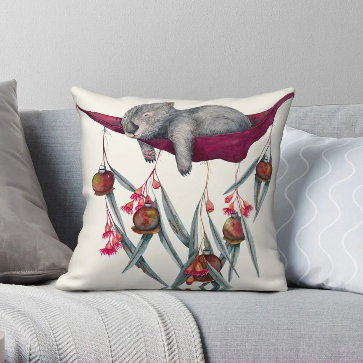 

Lazy Days Square Pillowcase Polyester Linen Velvet Creative Zip Decor Pillow Case Home Cushion Cover 45x45