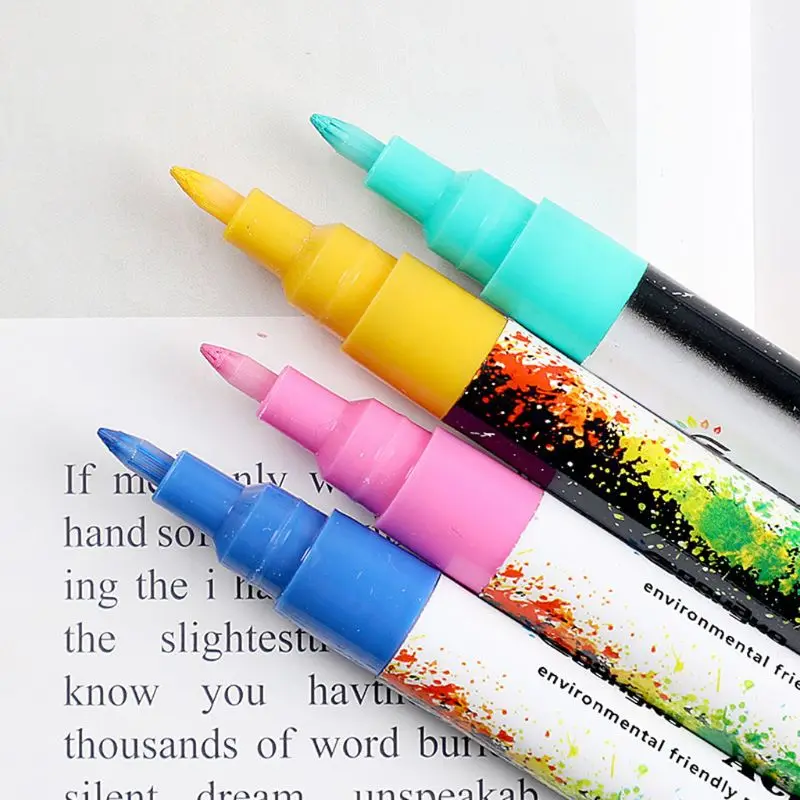 12/18 цветов акриловая краска маркер ручка Набор для DIY альбом стекло Керамика рок дерево M5TB