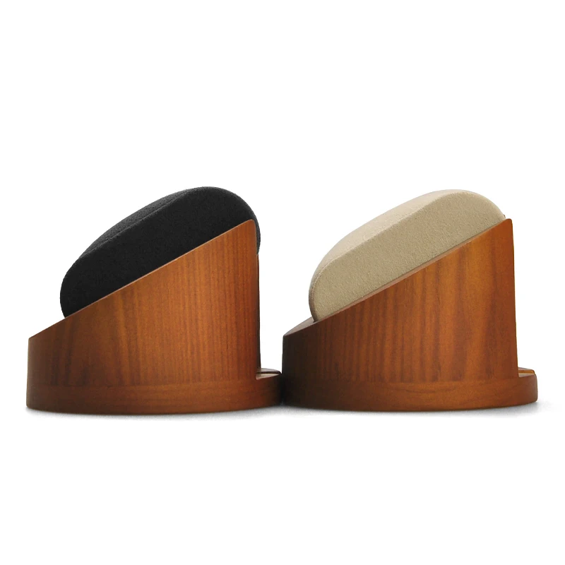 Oirlv Wooden Watch Display Stand with Microfiber Jewelry Display Rack Bracelet Bangle Storage Box Flip Box Jewelry watch storage box