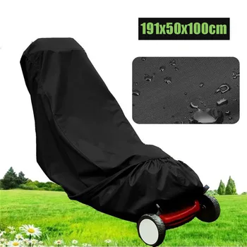

1PC Hand Push Type Mower Hood Lawn Mower Dust Hood Waterproof Mowing Machine Protective Cover for Outdoor Use (Black)