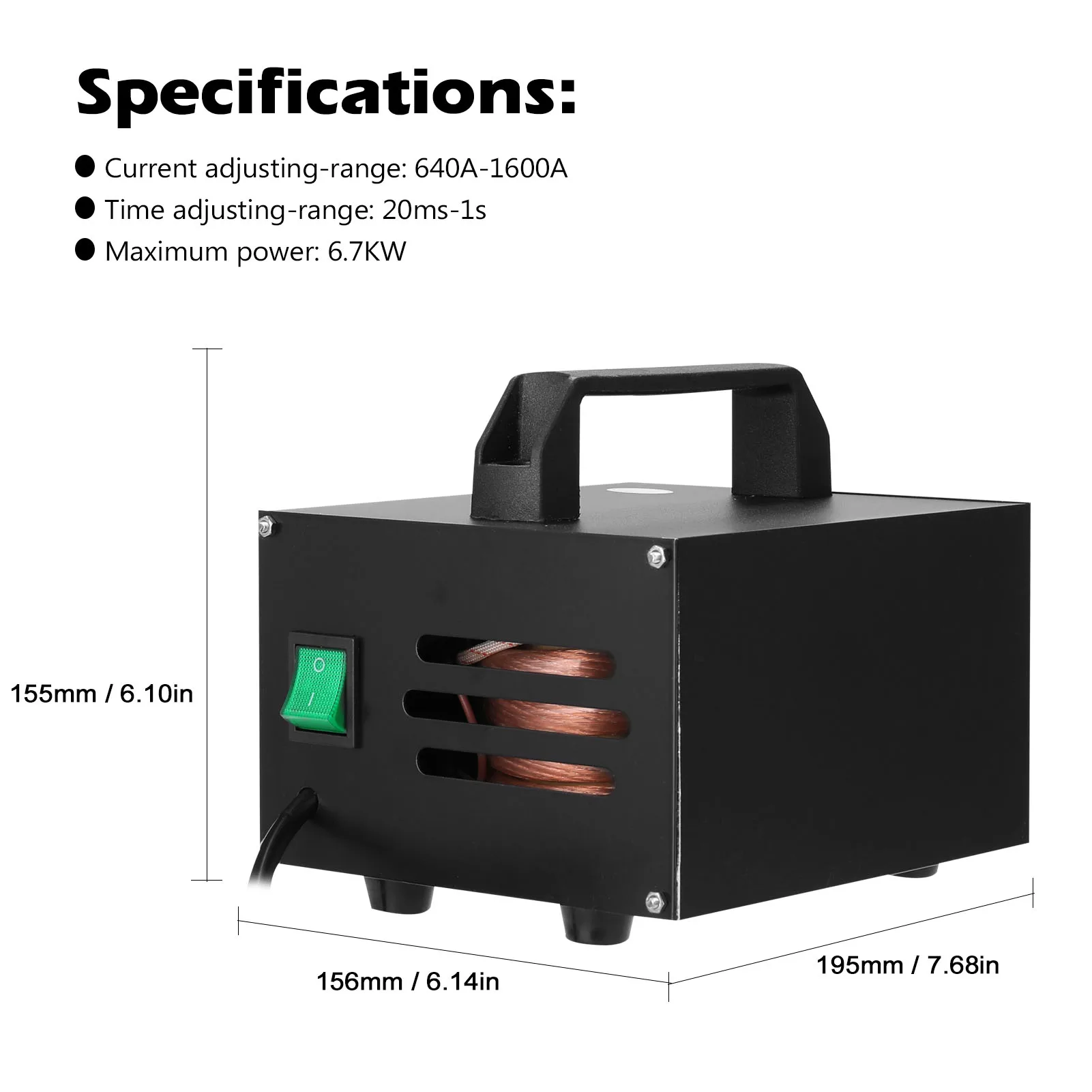 CX4500 Microcomputer Spot Welding Machine Set 20ms-1s Time Adjustable 640-1600A Current for 0.25mm Nickel-clad Steel Plate hot stapler plastic