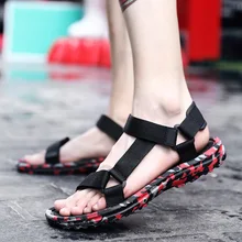 Летние мужские сандалии-гладиаторы; пляжная обувь; мужские камуфляжные шлепанцы; спортивные шлепанцы; Sandalia Masculina Zapatos De Hombre