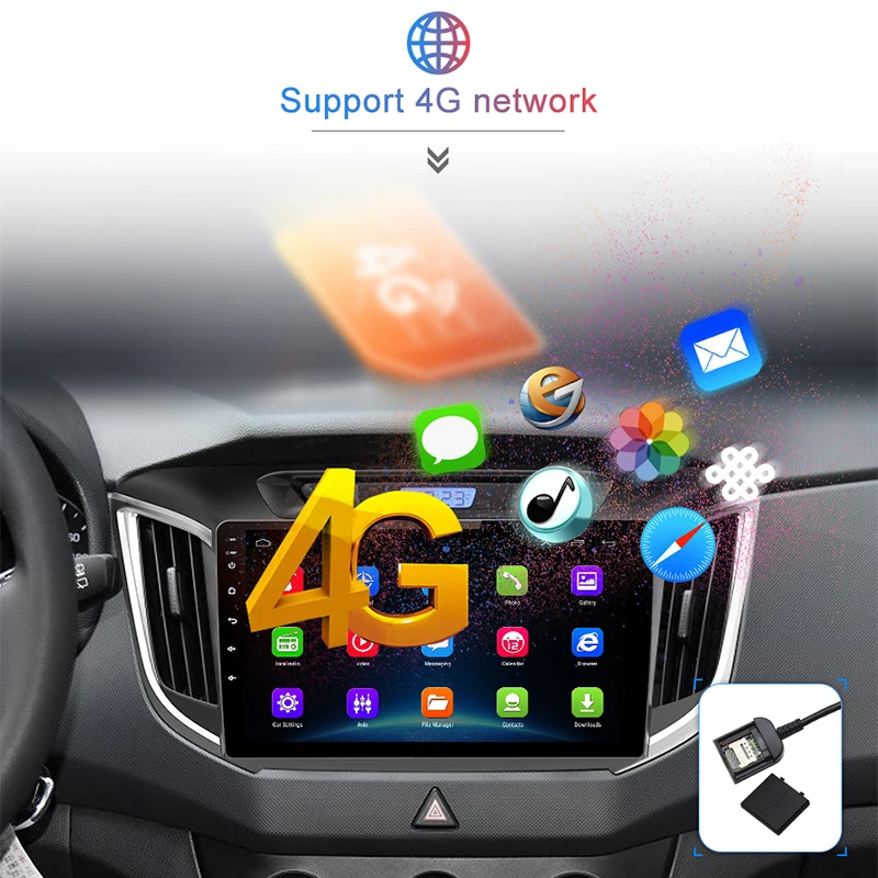 Cheap Junsun V1 2G+32G Android 8.1 For hyundai creta ix25 2014 2015-2018 Car Radio Multimedia Video Player Navigation GPS 2 din dvd 4