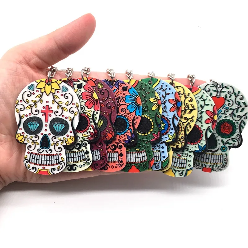 Skull Pendant Silver Key Chain16