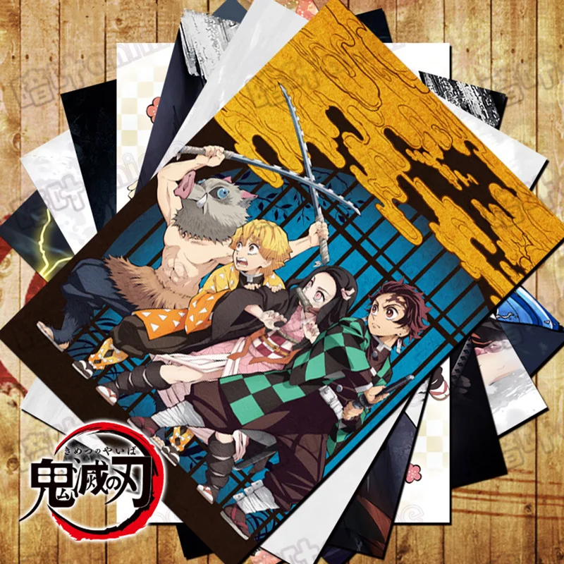 10 шт./лот Аниме Убийца демонов: Kimetsu no Yaiba постер наклейка открытка игрушка