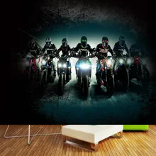 Бар креативный мотоцикл Большая фреска обои гостиная спальня обои живопись ТВ фон 3D обои для стен бумага 3d