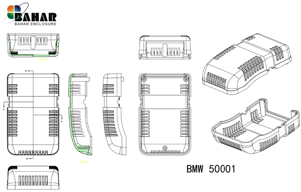 БАХАР WallMountingElectronicEnclosureGerman отраслевой стандарт 1 шт(ы) BMMW50001-A1/A2(110 мм х 70 мм х 38 мм