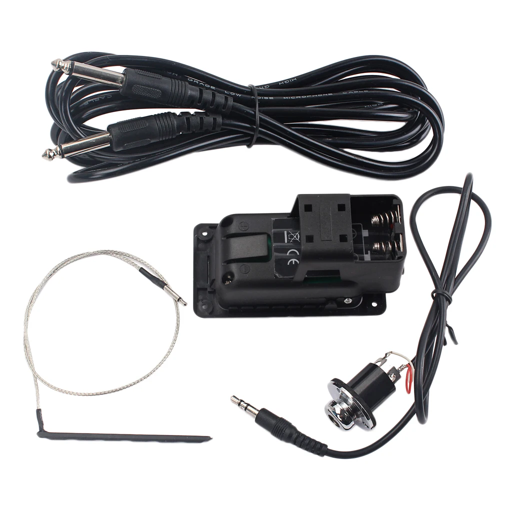 4-Band EQ Equalizer Pick-up Piezo For Tuner Preamplifier For Acoustic Guitar Diy Parts