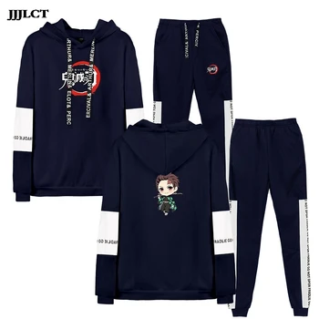 

Autumn Cosplay Zuko Kamado Costume 2 Hoodie + Pants Set Plus Size Devil Killer Kimetsu No Yaiba men's Sportswear Suit