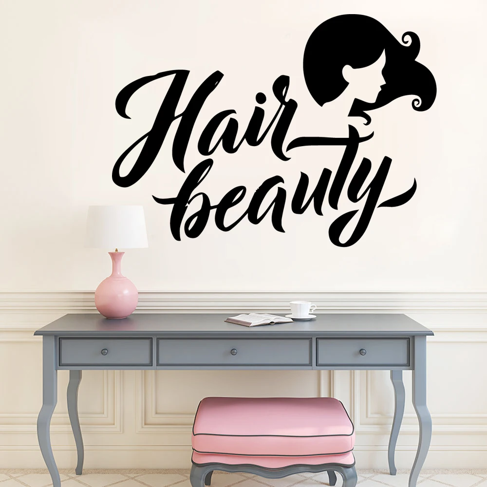 Fashion Style beauty salon Wall Vinyl Stickers For Barber Salon Rooms Wall Decor Decal Beauty Salon Pvc Sticker Murals Fashion Style beauty salon Wall Vinyl Stickers For Barber Salon Rooms Wall Decor Decal Beauty Salon Pvc Sticker Murals