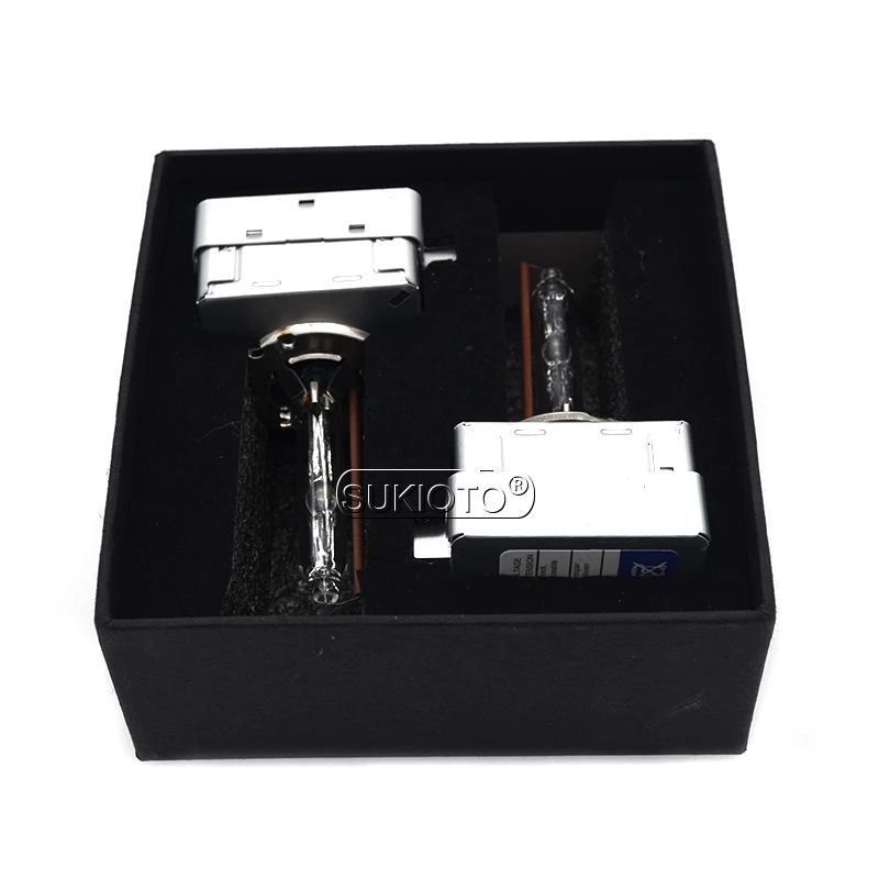 SUKIOTO Original 2PCS Super Brightness 35W 55W D8S Xenon HID Bulb Car Styling Metal Holder 5500K White D8S HID Headlight Bulbs (1)