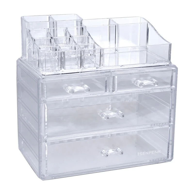 

Makeup Storage Drawer Clear Anti-slip Acrylic Cosmetic Organizer Display Box Case Holder Organization Tool