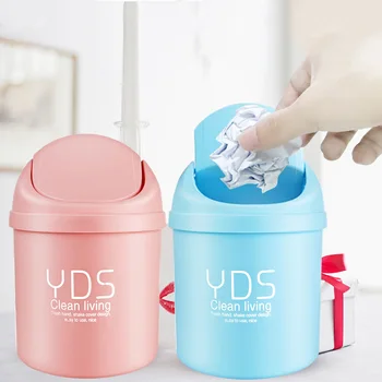

Mini Desktop Trash Can Plastic Table Dustbin Sundries Barrel Storage Tank Garbage Dust Case Holder Ash Bin B88