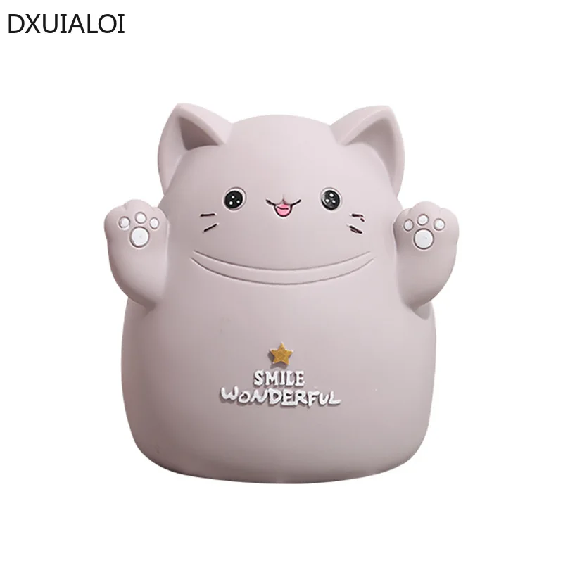 Cartoon cat piggy bank children piggy bank creative cute animal home decoration birthday gift saving box money box DXUIALOI