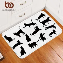 Постельные принадлежности Outlet милый ковер в форме кошки мультфильм Противоскользящий коврик для спальни любитель животных Ванная комната Кухня дверной коврик 50x80 см коврики