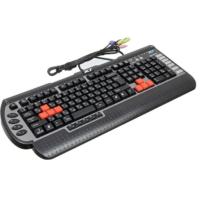Клавиатура A4 X7-G800MU черный/серый PS/2 Multimedia for gamer