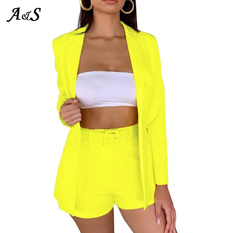 Anbenser Blazer Twopiece Blazer Set Women Office Set 2 Pieces Work OL