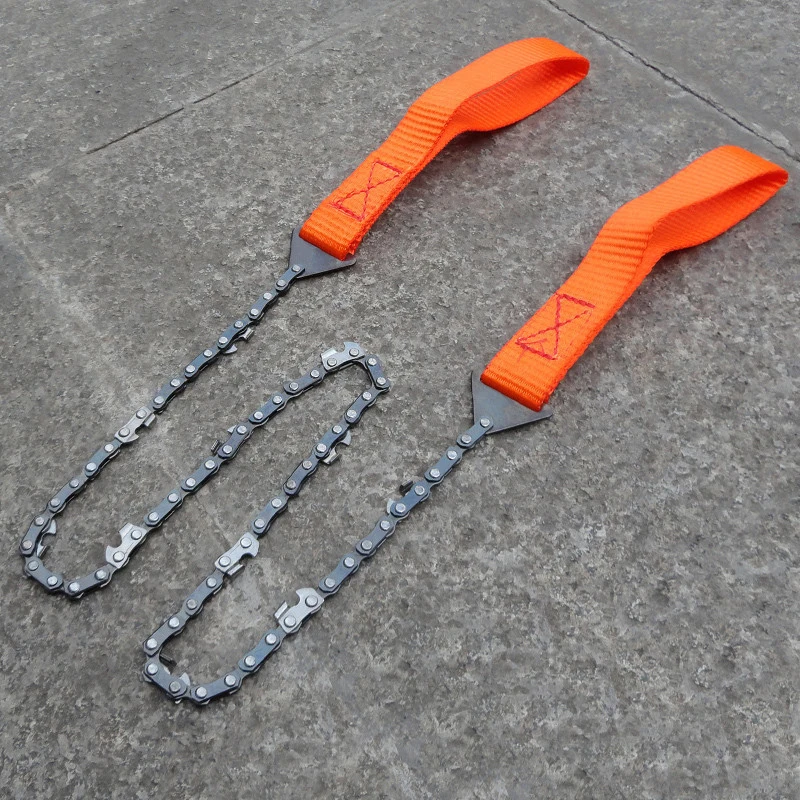 1pc Handheld Survival Chain Saw Handsaw Emergency Pocket Rope Chain Saw for Outdoor Camping Hiking Wood Cutting Tool