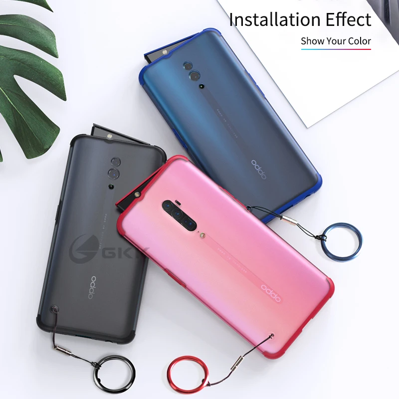 

GKK Luxury Original Case for OPPO Reno Case Translucent Scrub 2 in 1 Hard Matte Back Cover for OPPO Reno Case Fundas Coque