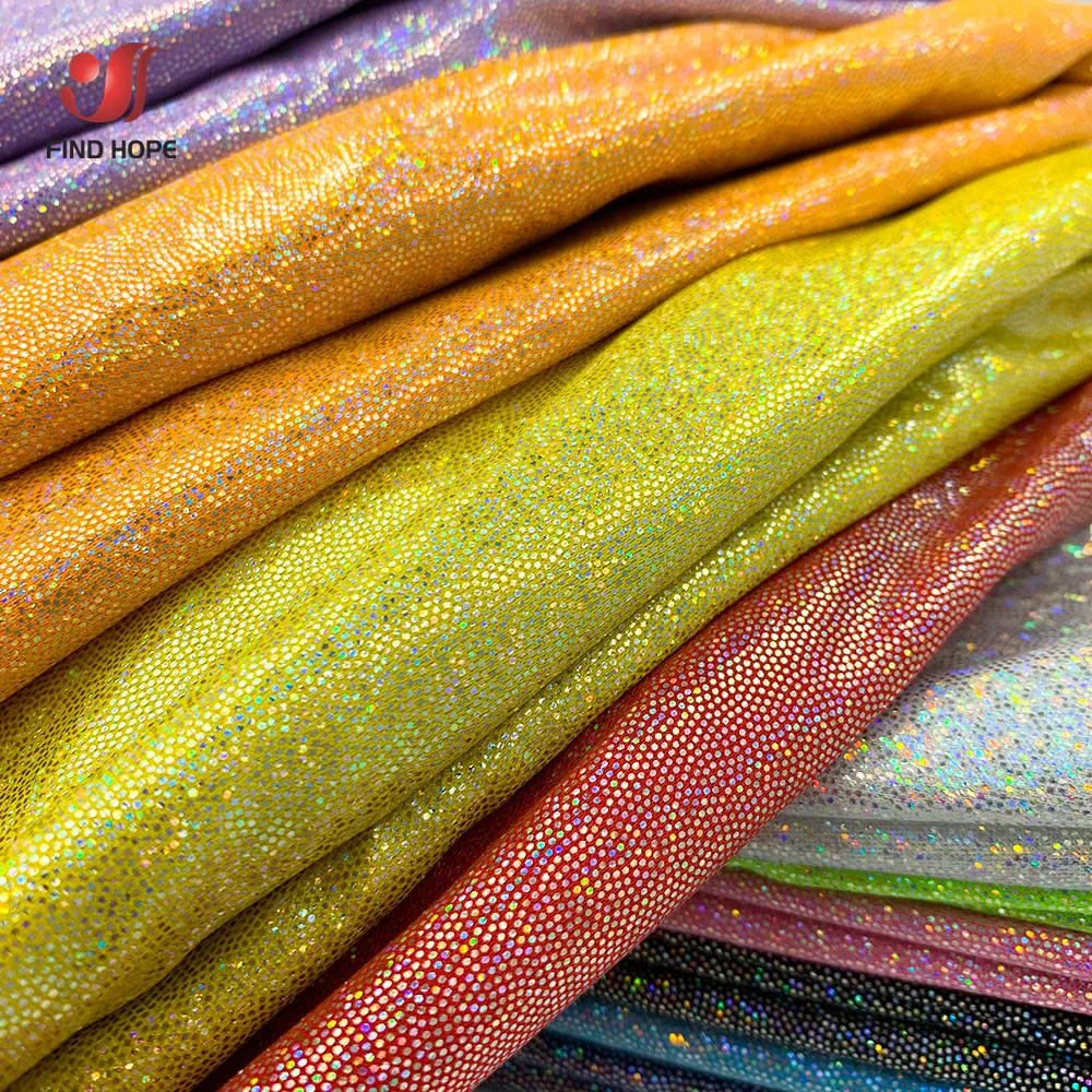 150cm*50/100cm Glitter Laser Polyester Fabric Iridescent Holographic Wedding Party Background Doll Clothing Decor Material DIY