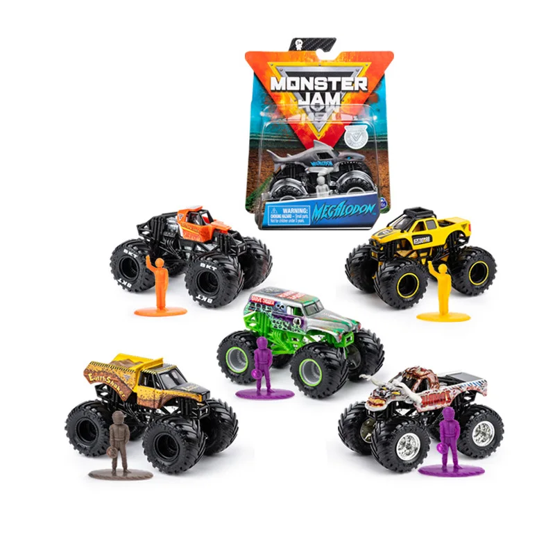 Ceny Oryginalny SPIN Master Monster Jam Monster truck chłopiec zabawka dziecięca aluminiowy model samochodu bezwładność napęd na cztery koła pojazd terenowy prezent