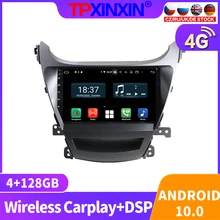 128GB Android 10.0 For Hyundai Elantra 2014 - 2015 Car Radio Multimedia Video Player Navigation GPS Accessories Auto 2din DVD