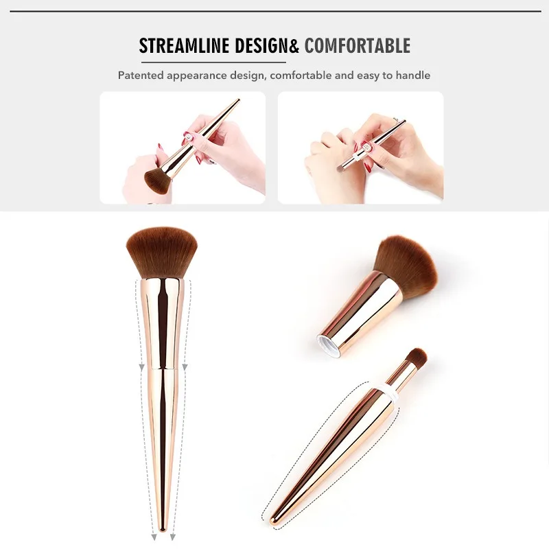 4 in 1 Foundation Makeup Brushes Makeup Tool Eyebrow Eyeliner Powder Concealer Makeup Cosmetics Tools
