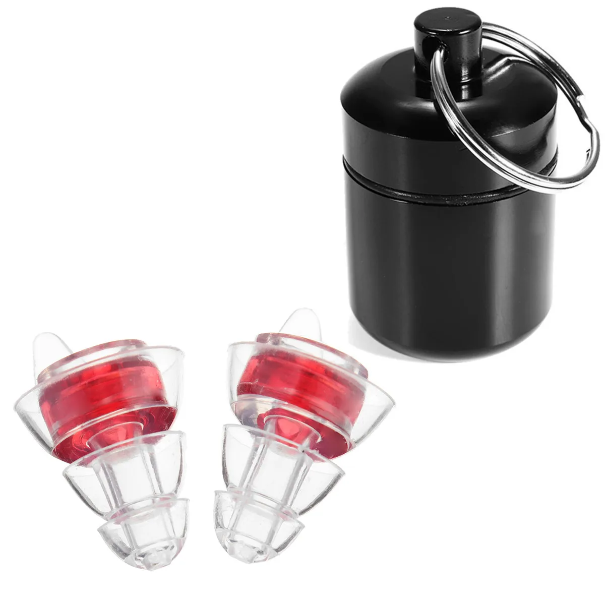 

1Pair Silicone Ear plug Sound Insulation Ear Protection Reusable Noise Music Reducing Cancelling Earplugs For Sleep Drummer+ box