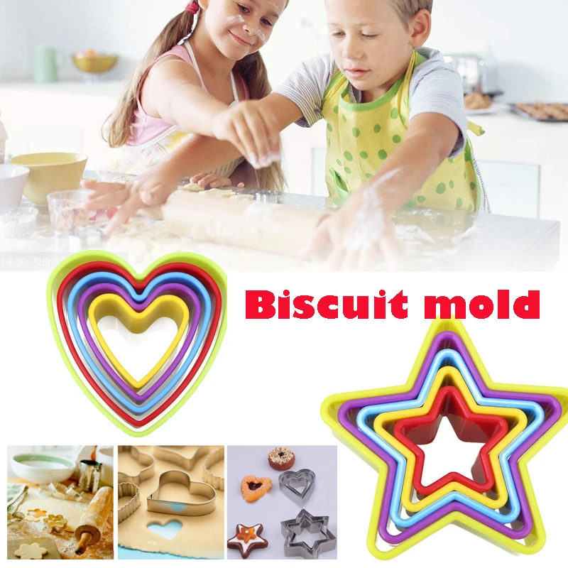 5 шт./компл. Рождественский 3D Fondant(сахарная) печенья прессформы для Пластик инструмент для выпечки