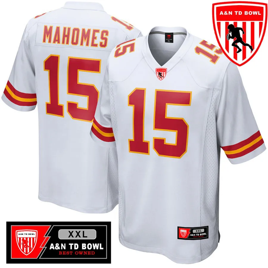 

A&N TD BOWL Customized Youth Sports American Football Jersey Kansas City Jerseys Patrick Mahomes Fans Cheap Stitch Jersey
