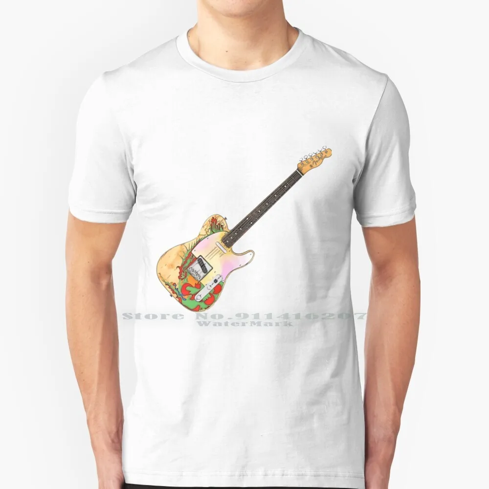 Dragon Telecaster T Shirt Cotton 6Xl Jimmy Page Telecaster Music Zeppathon Sean Odonnel Guitarist Play Rockandroll Showstar