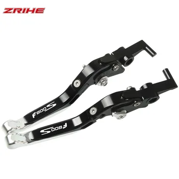 

With F800S logo Motorcycle Accessories aluminum Folding Extendable Brake&Clutch handlebar lever FOR BMW F800S f800S 2006-2014