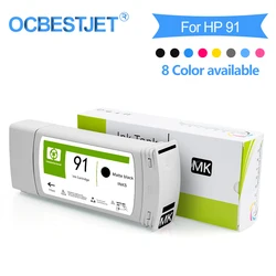 Cartouche d'encre pigmentée pour imprimante HP 91, 8 couleurs en option, Compatible OCBESTJET Z6100 Z6100ps 