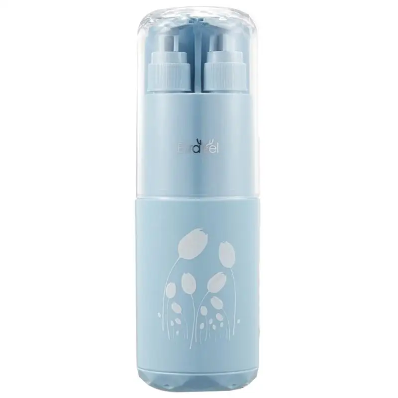

Multi-function 5 in 1 Travel Bottle Set Double Leakage-proof Dry-wet Seperation Container with Refillable Bottle Cup Mirror Comb