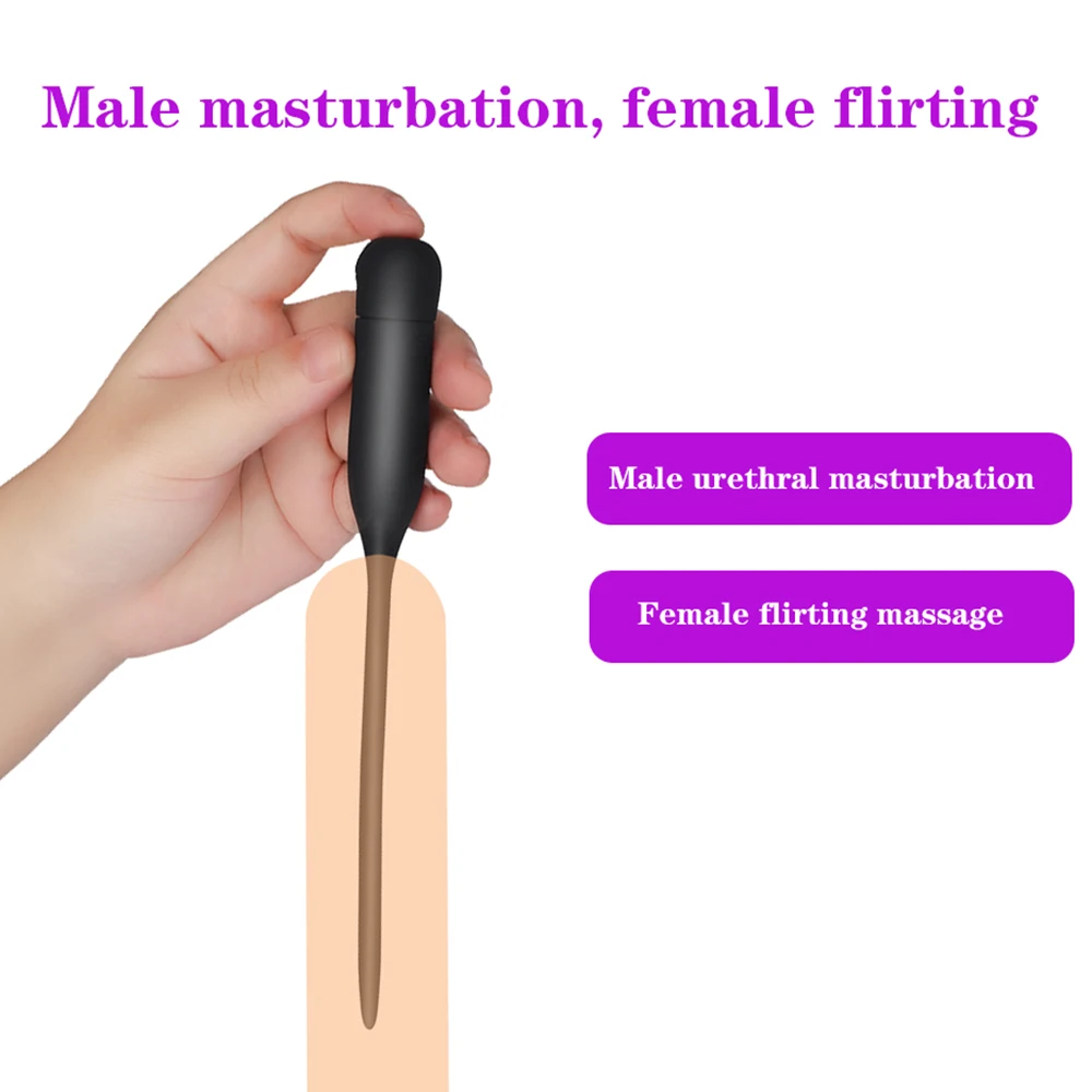 Urethral Dilators 10 Frequency Penis Plug Vibrator Insertion Urethral Plug Catheter Sounds Vibrator Sex Toys for Men Adults