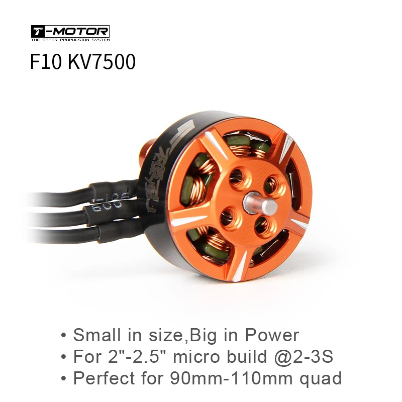 T-двигатель F10 1104 7500KV 2-3S бесщеточный двигатель Совместимость с 90 мм 110 мм FPV гоночный Радиоуправляемый Дрон Квадрокоптер рама аксессуары