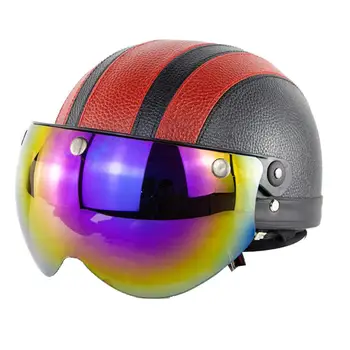 

The New Stylish Motorcycle Motorbike Windproof Helmet Sun Wind Shield 3-Snaps Front Flip-Up Visor HD Lens