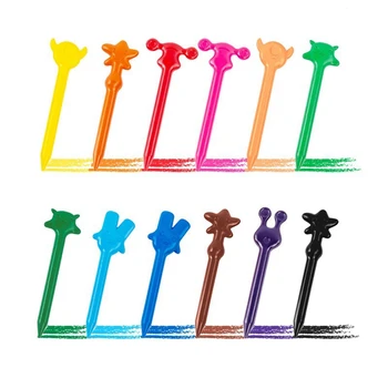 

12PCs Creative 12 Colors Alien Crayon Cute Children Students Graffiti Pens Painting Drawing Stationery Supplies Gifts