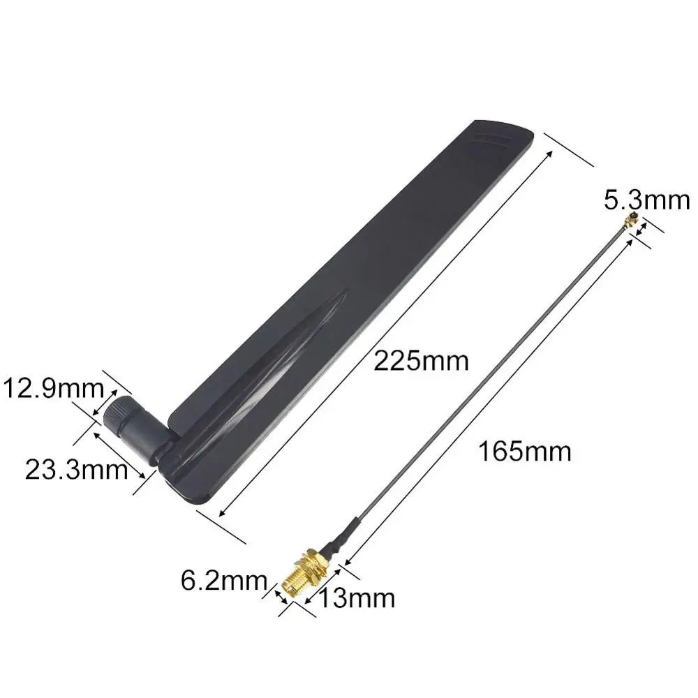 2.4Ghz WIFI Antenna RP SMA Male Universal Antennas + UFL IPX to RP SMA Pigtail Cable 17cm wifi antenna radio antenna antenna pigtail cable