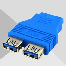 Горячая материнская плата Worldwide 2 Порты USB 3,0 Женский до 20 штыревой разъем-розетка разъем адаптера