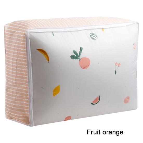 fruit orange Стеганая сумка для хранения домашней одежды Одеяло Подушка Одеяло сумка для хранения дорожный органайзер для багажа влагостойкие сумки для хранения одеяло s Новинка - Цвет: fruit orange