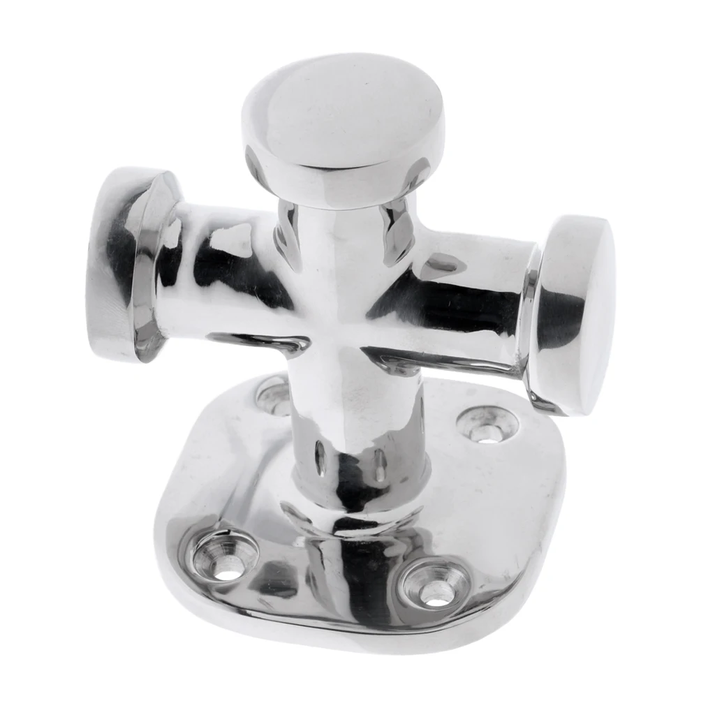 Single Cross Bollard Post Rope Cleat Marine Boat Sailing Yacht Hardware 82mm Height
